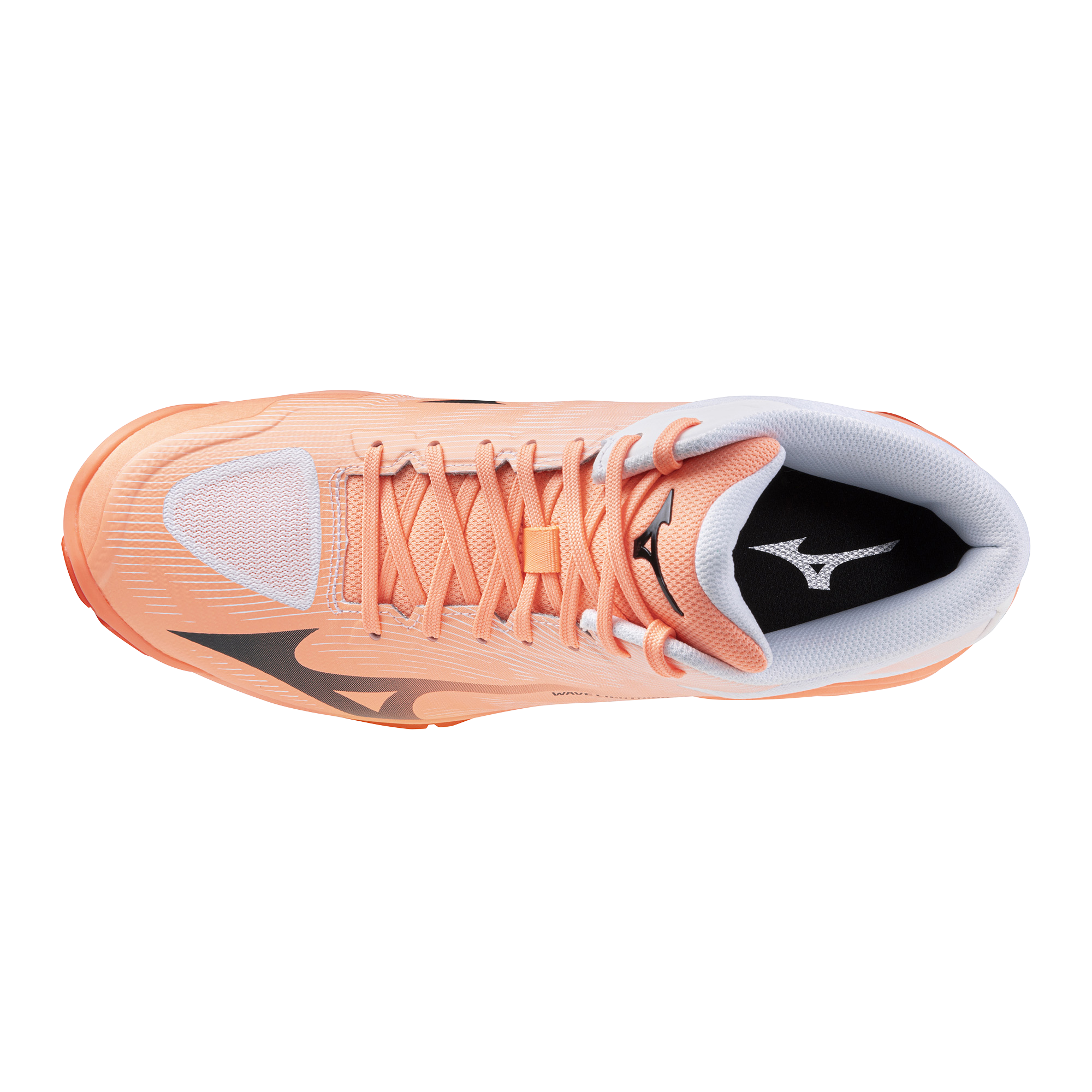 MIZUNO WAVE LIGHTNING PRO MID FLAMINGO CORAL CARBON WHITE